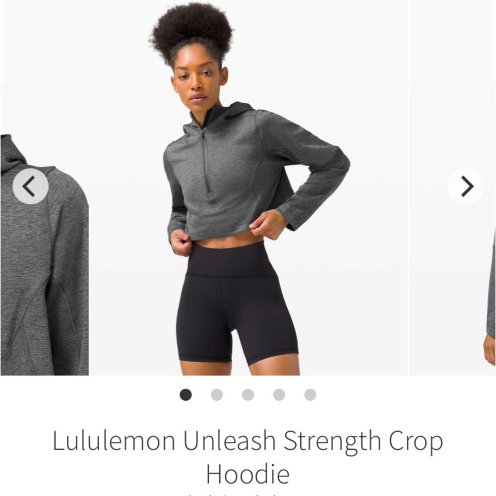 Lululemon NWT Unleash Strength Crop Hoodie Grey